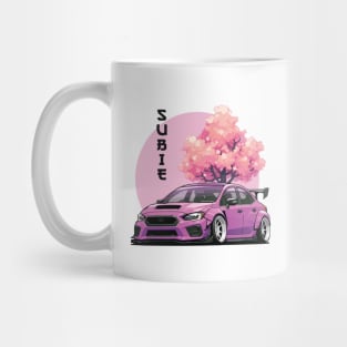 Subaru Impreza WRX STI Car Art - Widebody Modified Pink JDM Car Mug